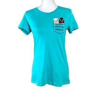 Rancho Relaxo Animal Rescue NWOT Size Small “Piglets Are Puppies Too” T-Shirt